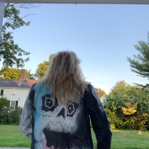 Artist Hand painted Leather lil peep  rip lil peep